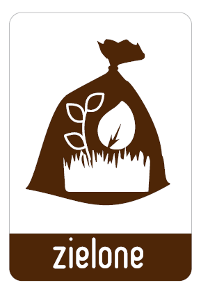 grafika kosza z odpadami zielonymi
